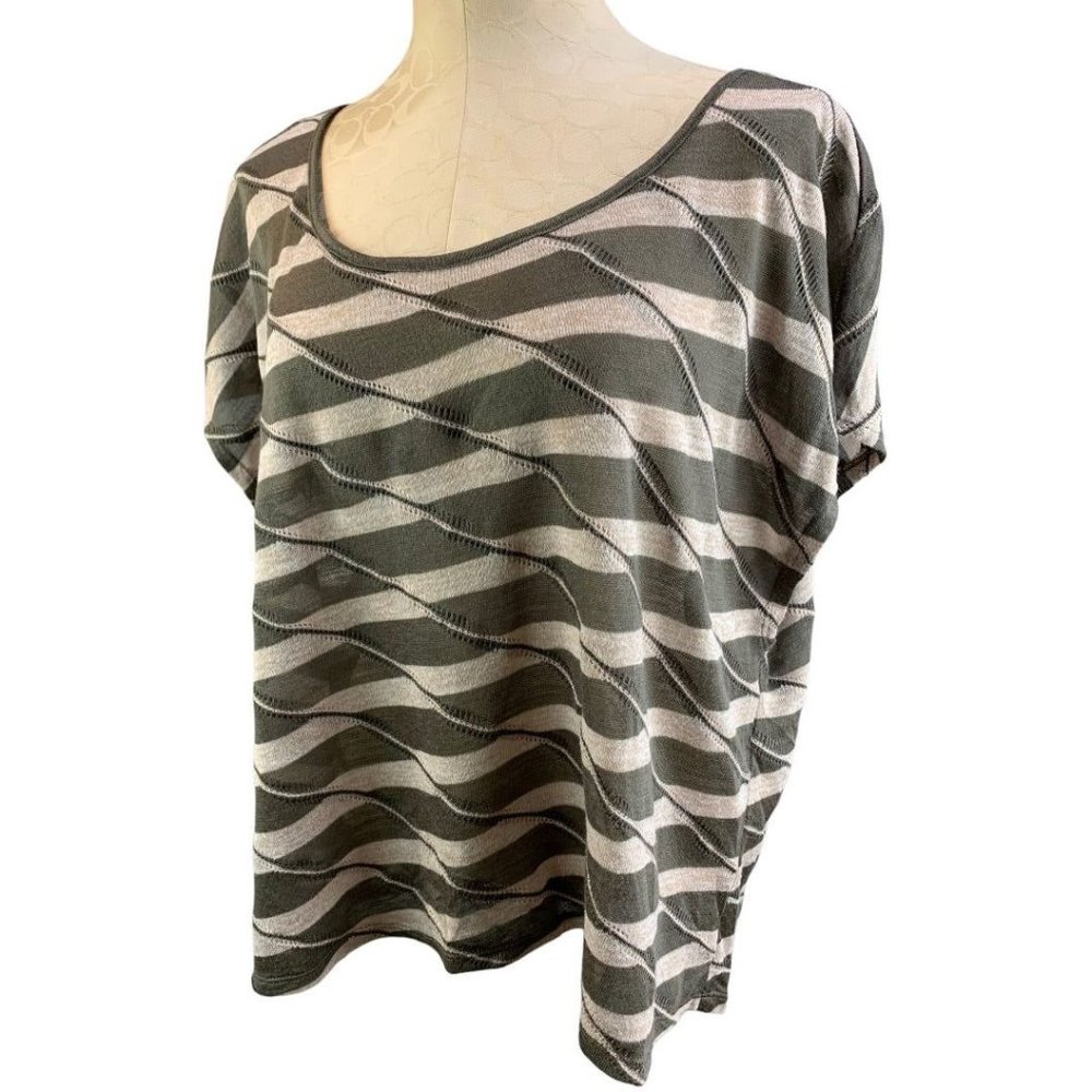 22/24 Lane Bryant Women's Lightweight Short Dolman Sleeve Sweater Petal Back